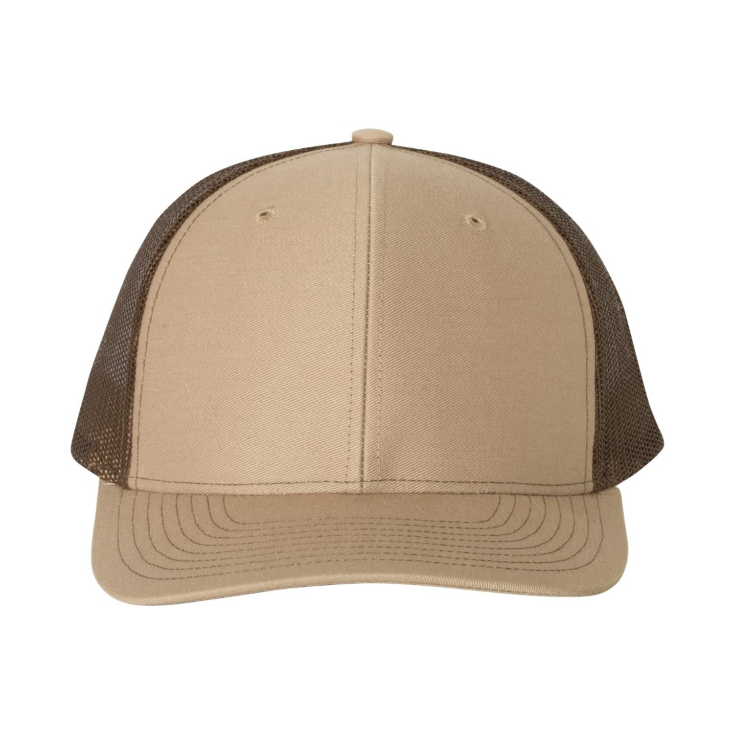 Richardson 112 | Adjustable Snapback Trucker Cap | Khaki/ Coffee