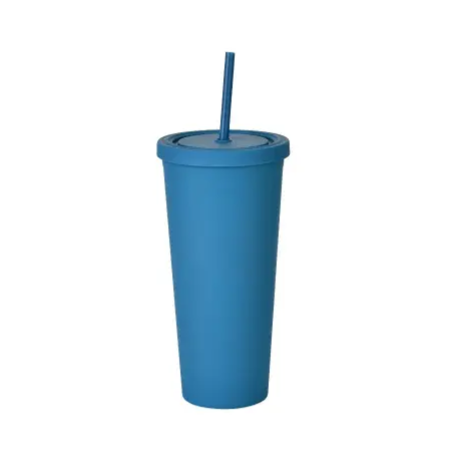 Vaso Doble Pared con carrizo | 24 oz | Turquesa Mate