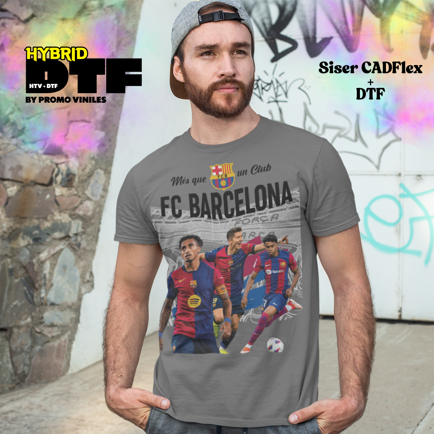 Hybrid DTF | FC Barcelona | Black CadFLEX - 3D