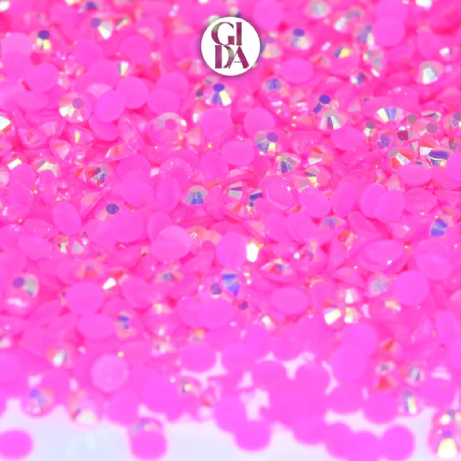 AB Jelly Flat Back Rhinestones | Pink | 3mm