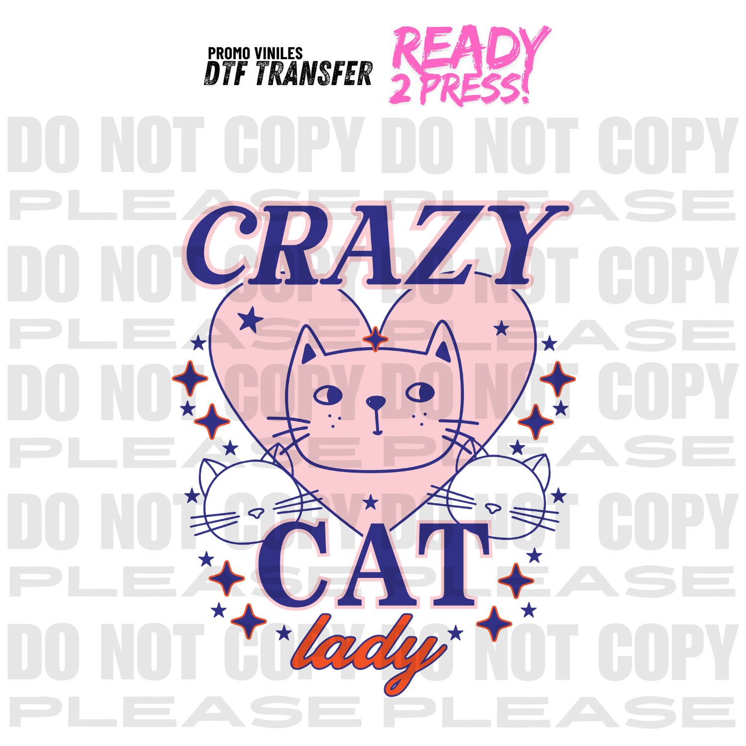 DTF Transfers | Cat Lady