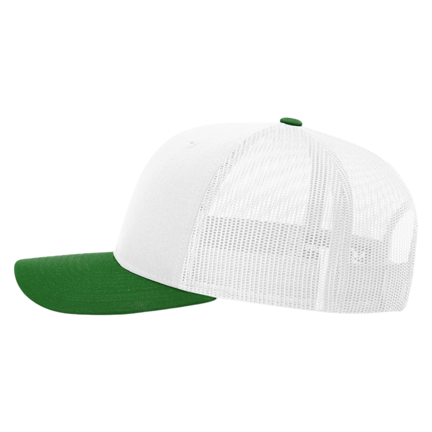 Richardson 112 | Adjustable Snapback Trucker Cap | White Kelly Green CMB