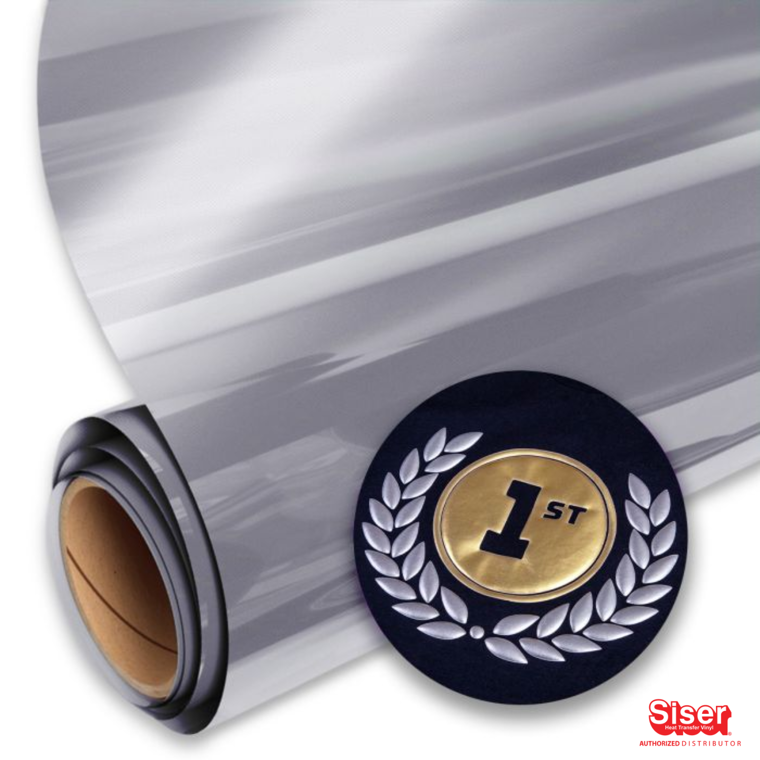 Siser EasyPuff 12" Metallic Vinil Textil Térmico | Silver | Ancho 12"