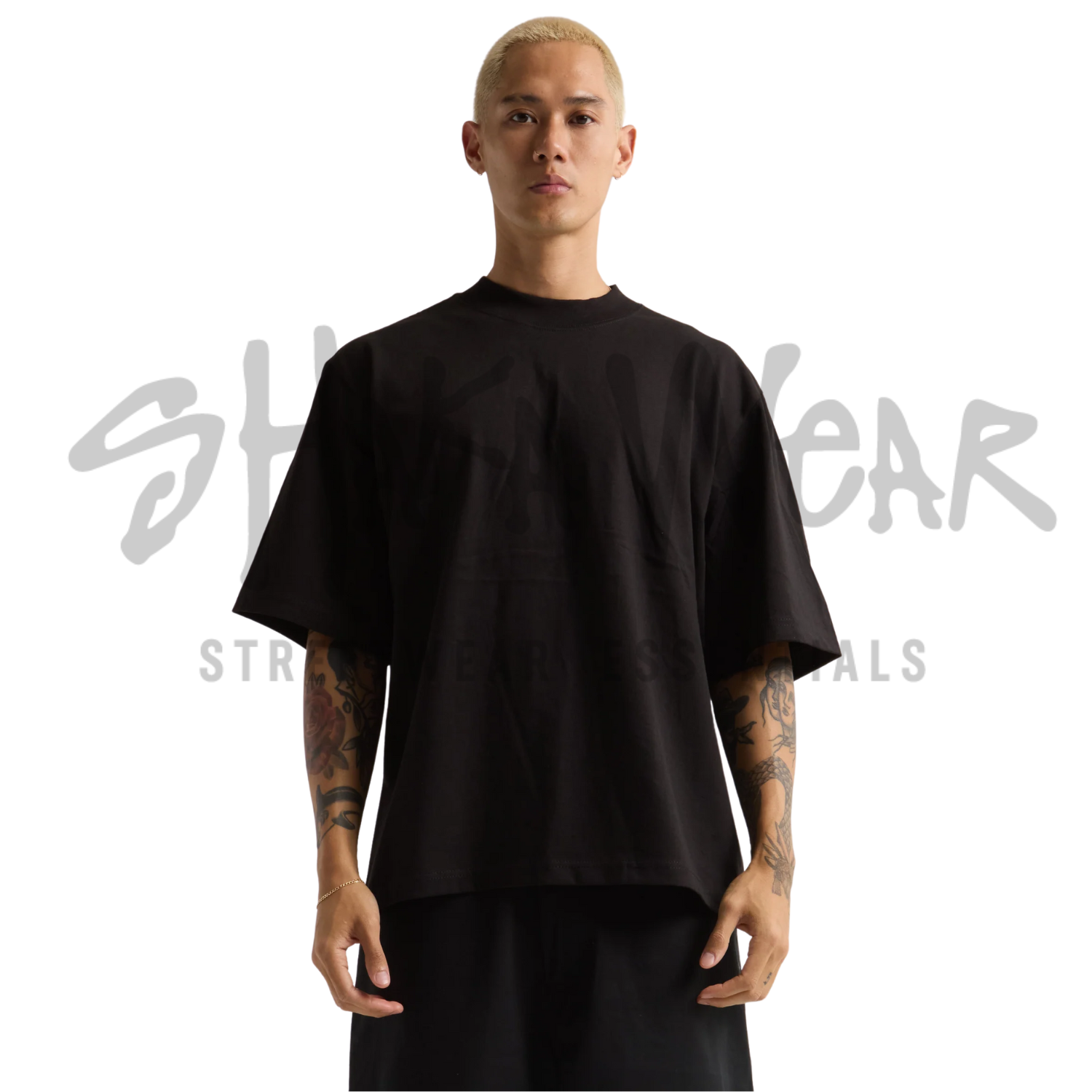 Shaka Wear Max Heavyweight Oversized Tee | Black | 7.5 oz
