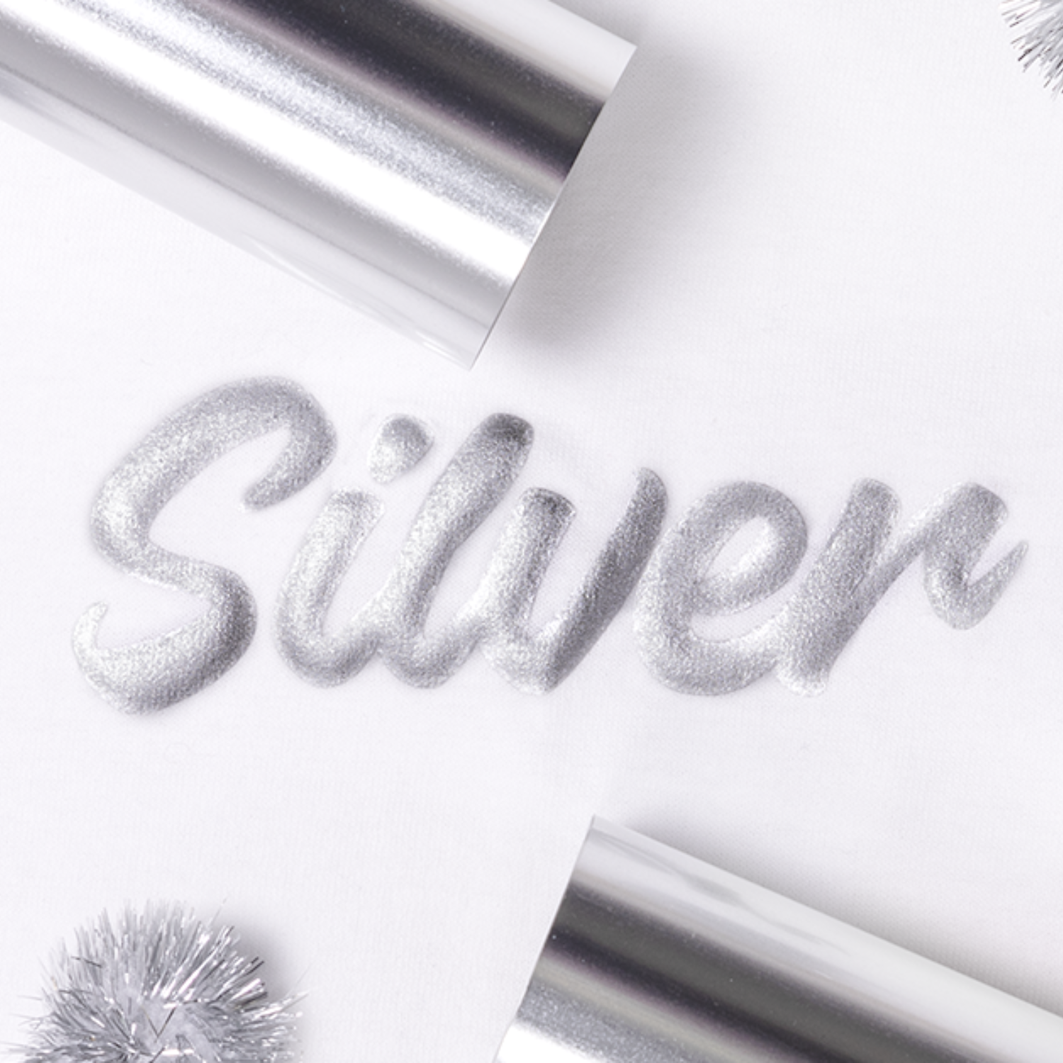 Siser EasyPuff 12" Metallic Vinil Textil Térmico | Silver | Ancho 12"