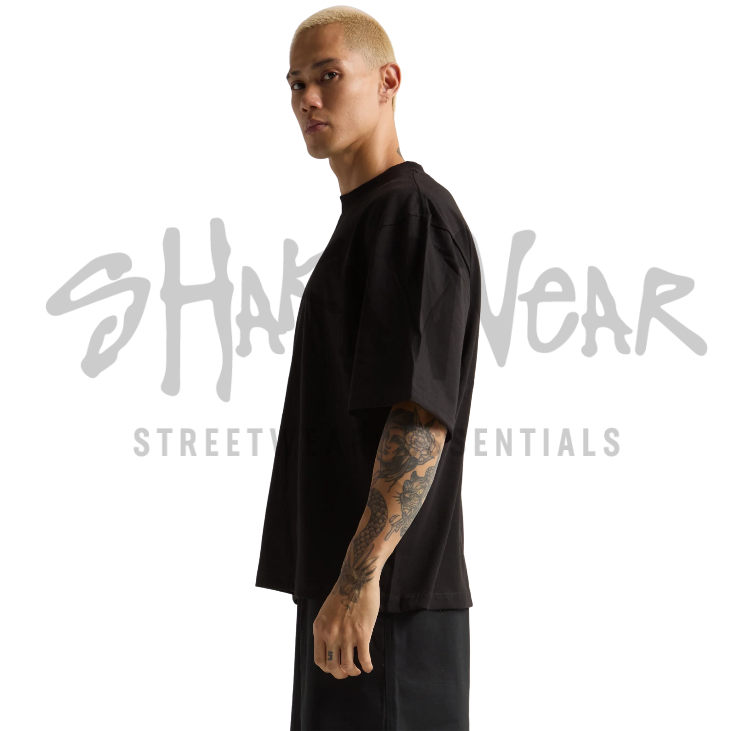 Shaka Wear Max Heavyweight Oversized Tee | Black | 7.5 oz