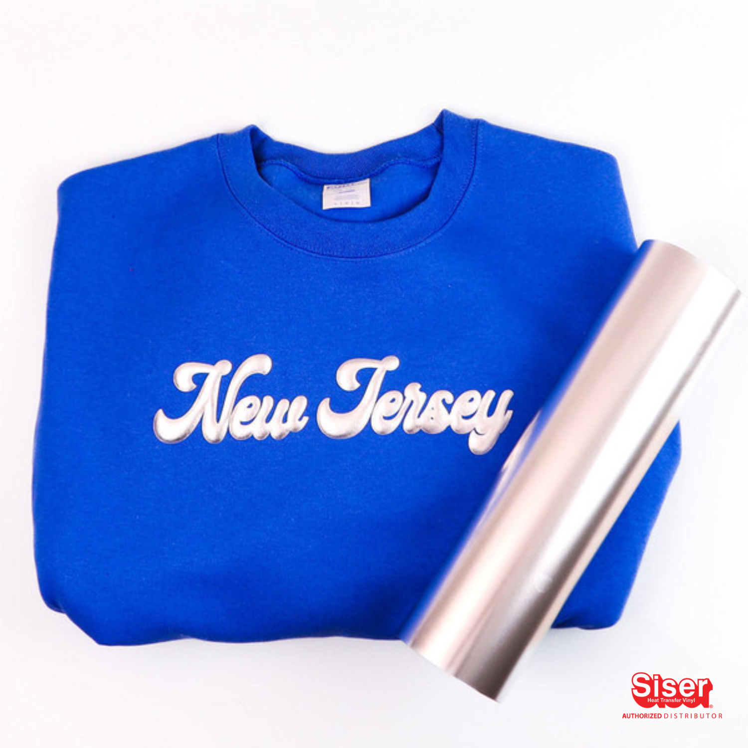 Siser EasyPuff 12" Metallic Vinil Textil Térmico | Silver | Ancho 12"