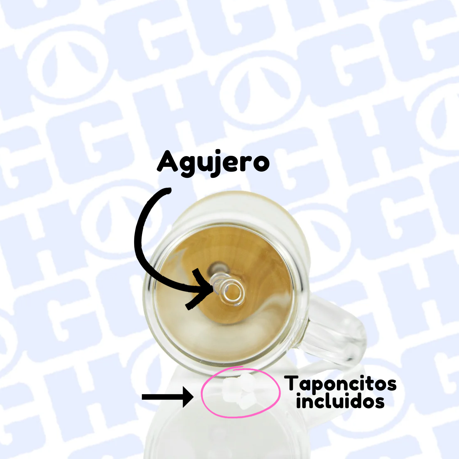 Taza Doble Pared para Snowglobe | Tapa de bambú y carrizo | 15oz