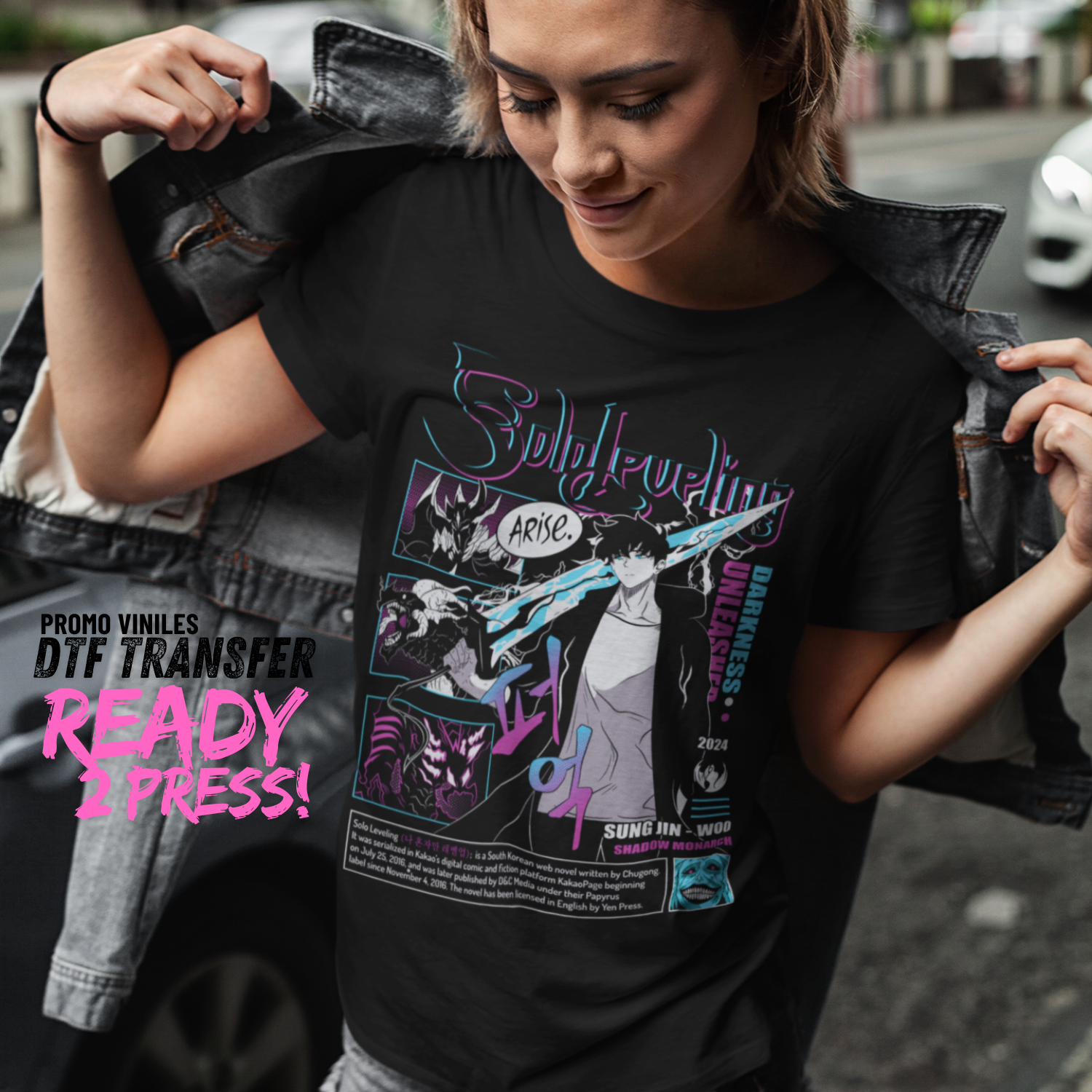 DTF Transfers | Solo Leveling - Para Tshirt Oscuro