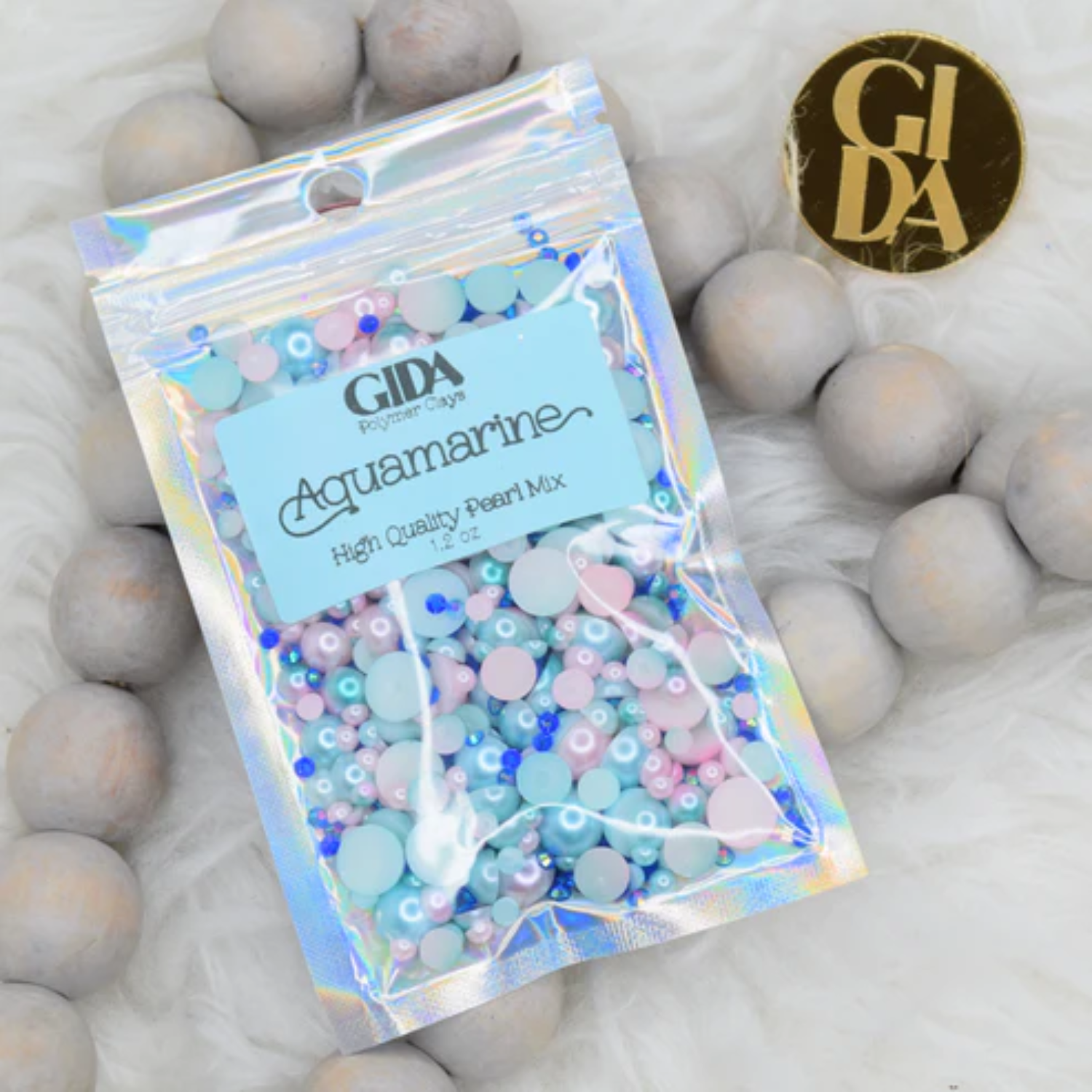 Flat Back Pearl Mix | Aquamarine | 1.2oz