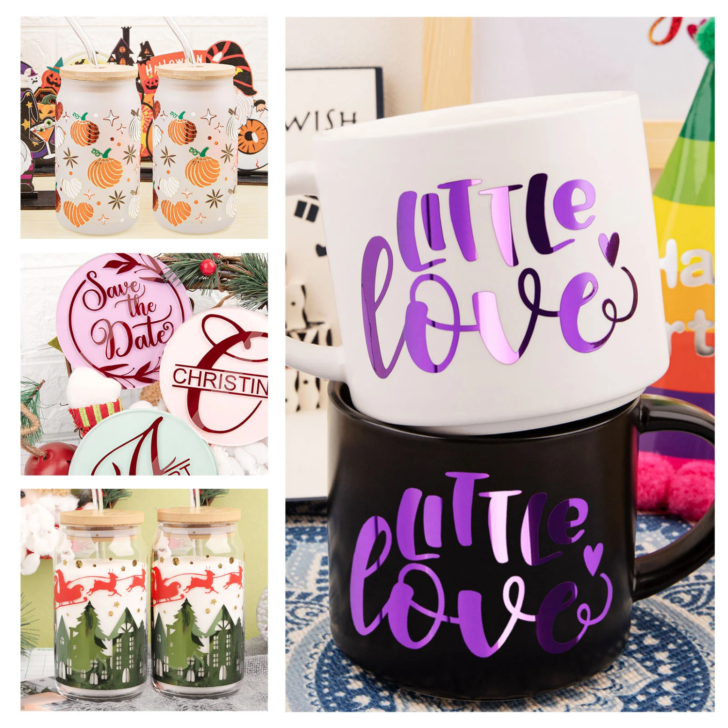 Pack | Vinil Adhesivo Permanente | Bubble Free Mirror | 10 Pies