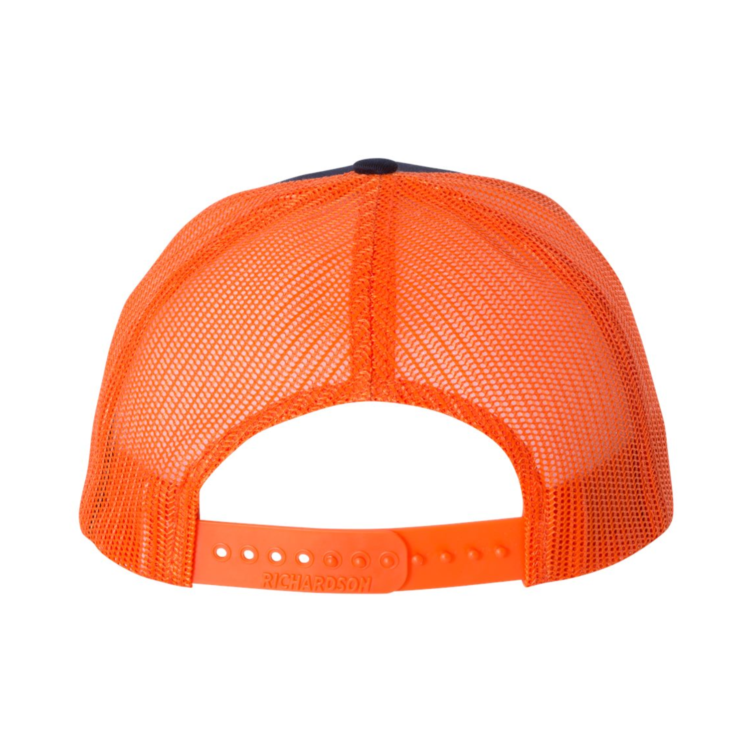 Richardson 112 | Adjustable Snapback Trucker Cap | Navy/ Orange