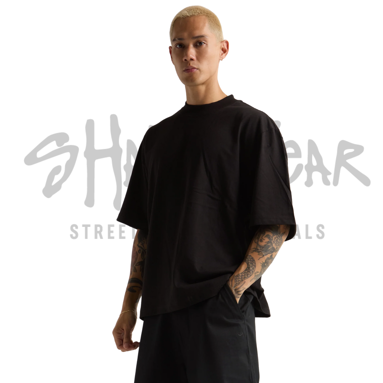 Shaka Wear Max Heavyweight Oversized Tee | Black | 7.5 oz