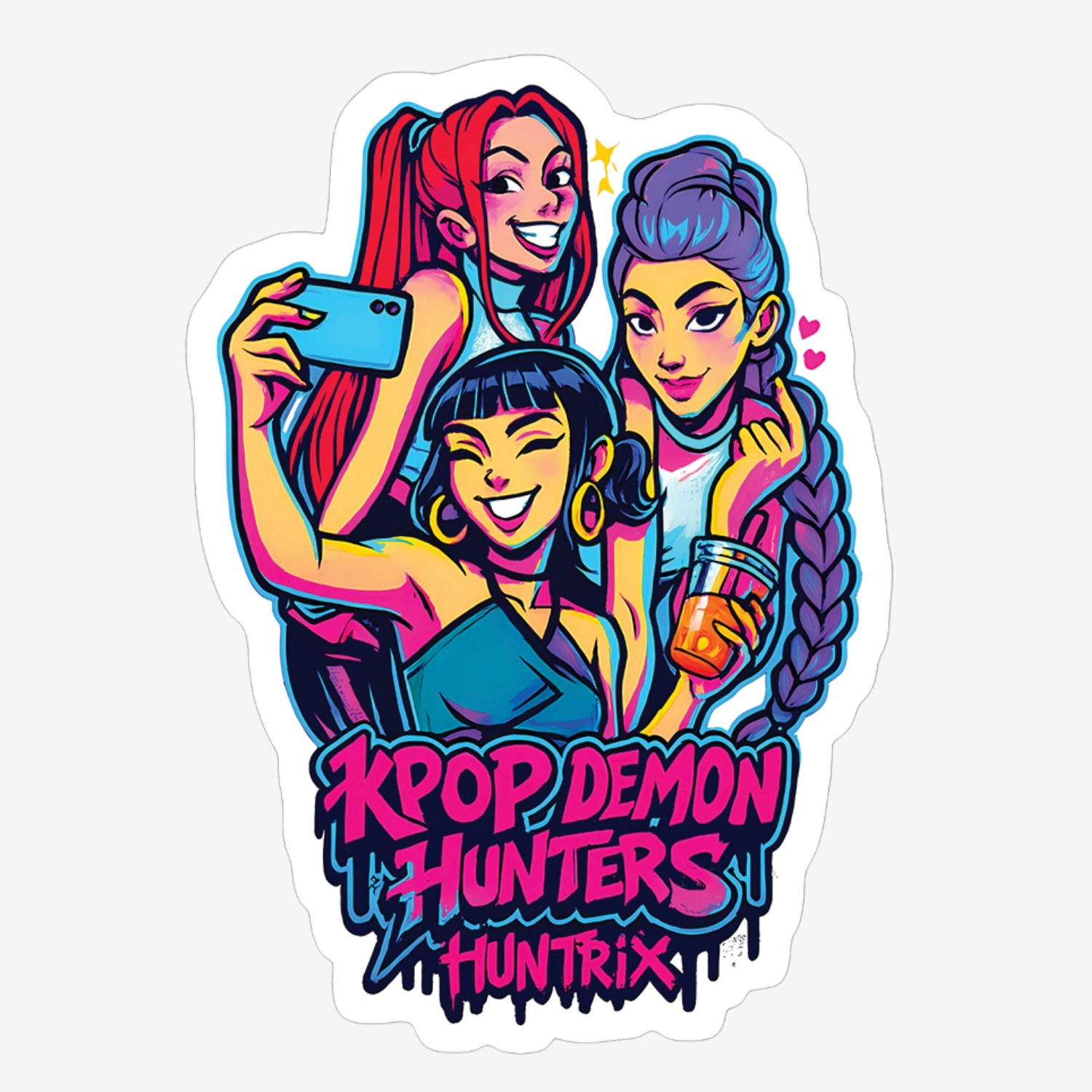 UV DTF Mini Stickers | Huntrix Selfie