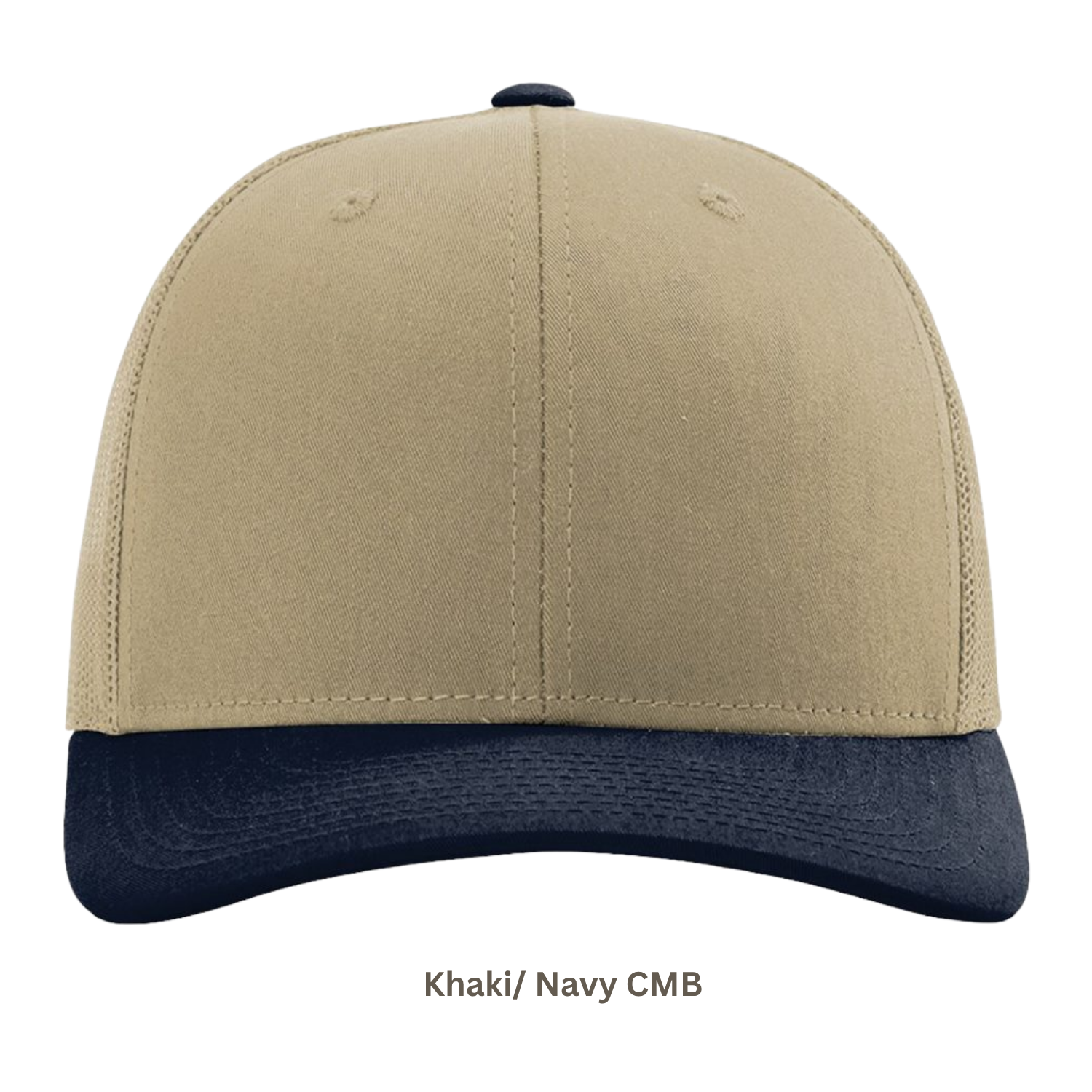 Richardson 112 | Adjustable Snapback Trucker Cap | Khaki/ Navy
