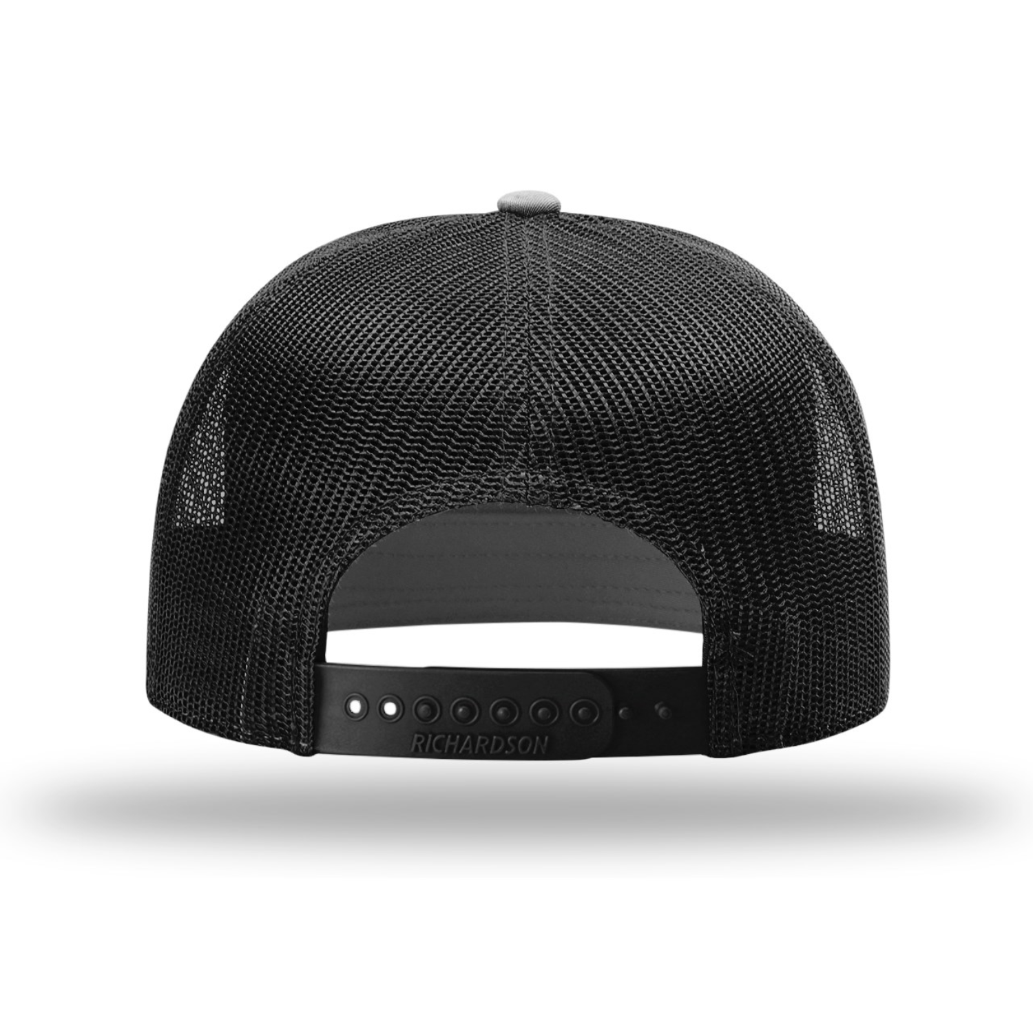 Richardson 168 | Seven Panel Trucker Cap | Charcoal/ Black/ White
