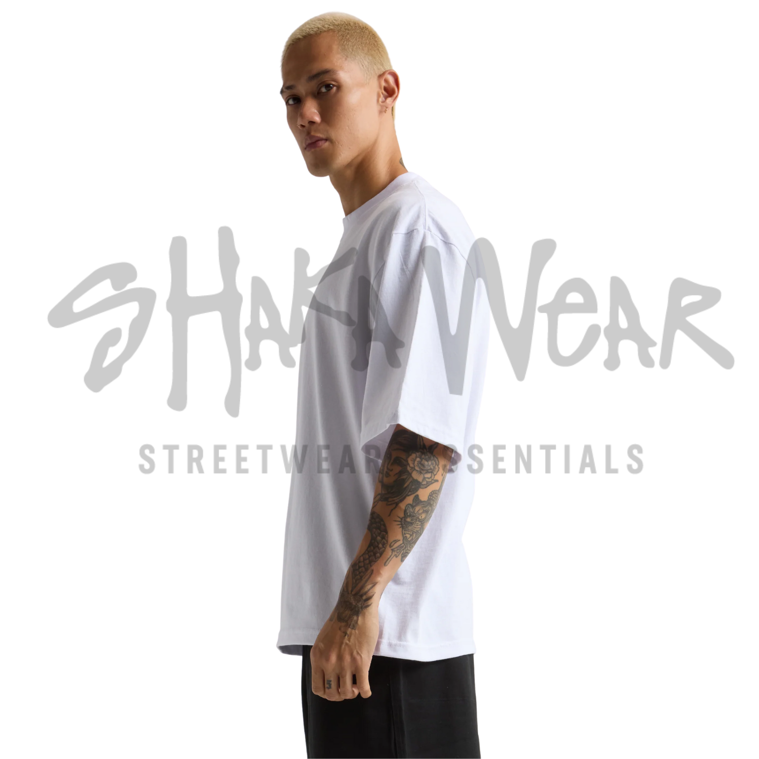 Shaka Wear Max Heavyweight Oversized Tee | White | 7.5 oz