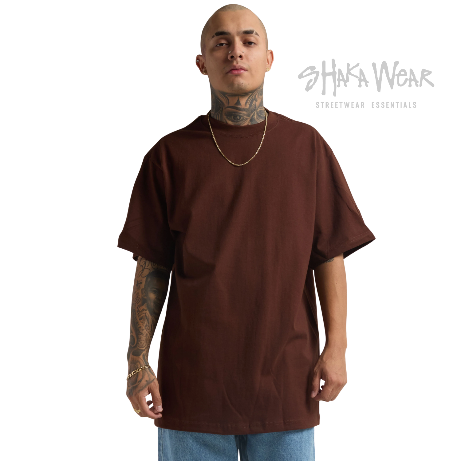 Shaka Wear Max Heavyweight Short Sleeve | Brown | 7.5 oz
