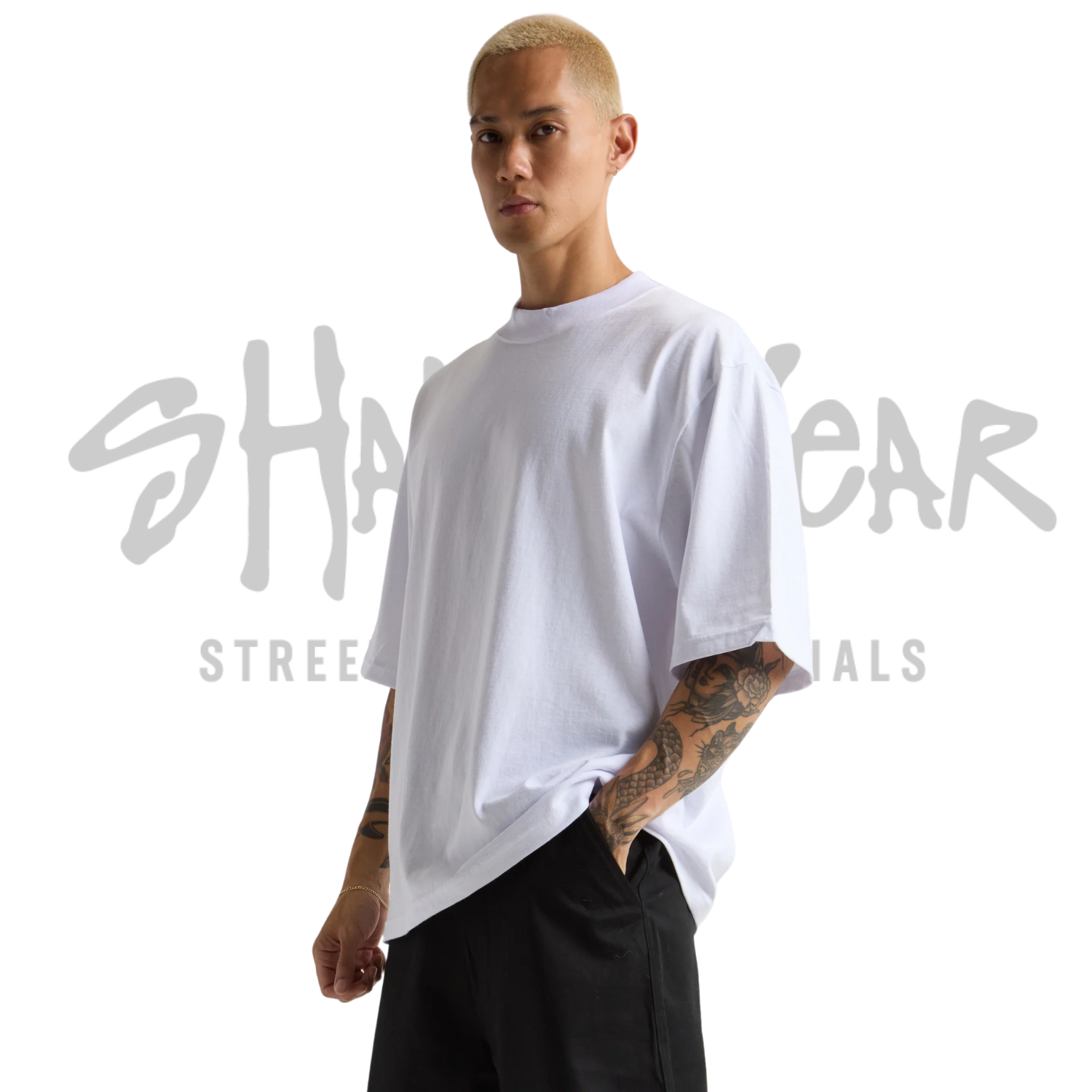 Shaka Wear Max Heavyweight Oversized Tee | White | 7.5 oz