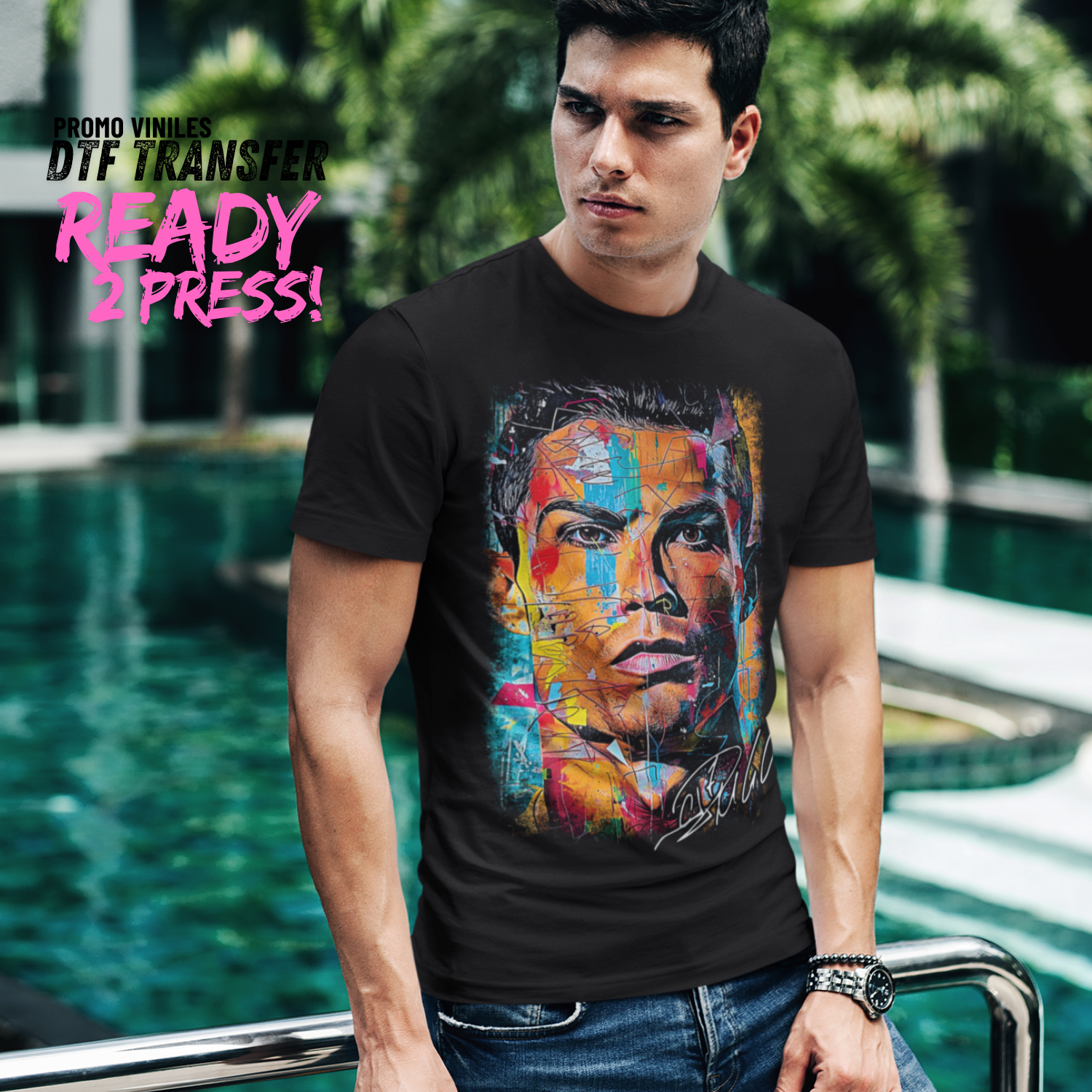 DTF Transfers | CR7 - Para Tshirt Negro