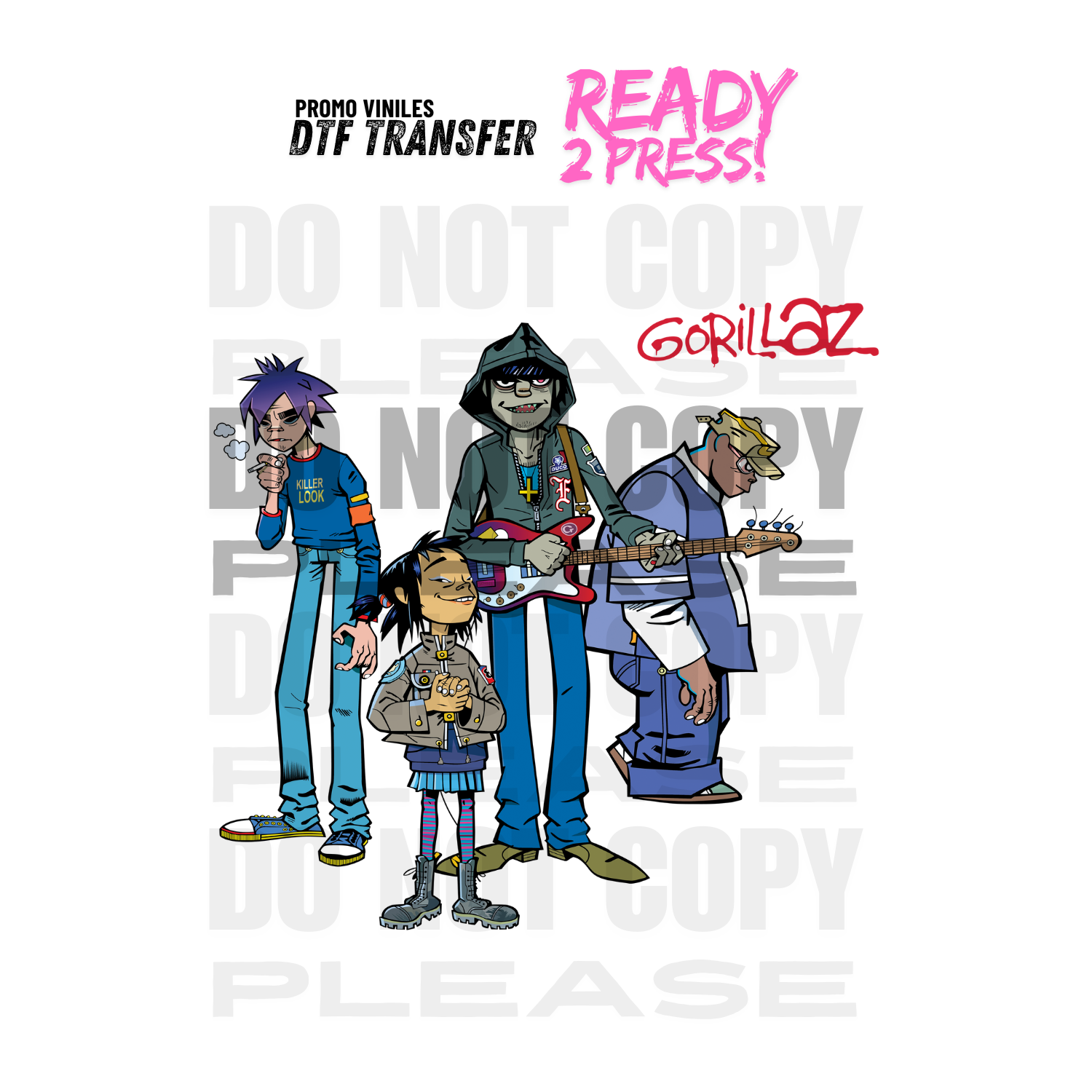 DTF Transfers | Gorillaz