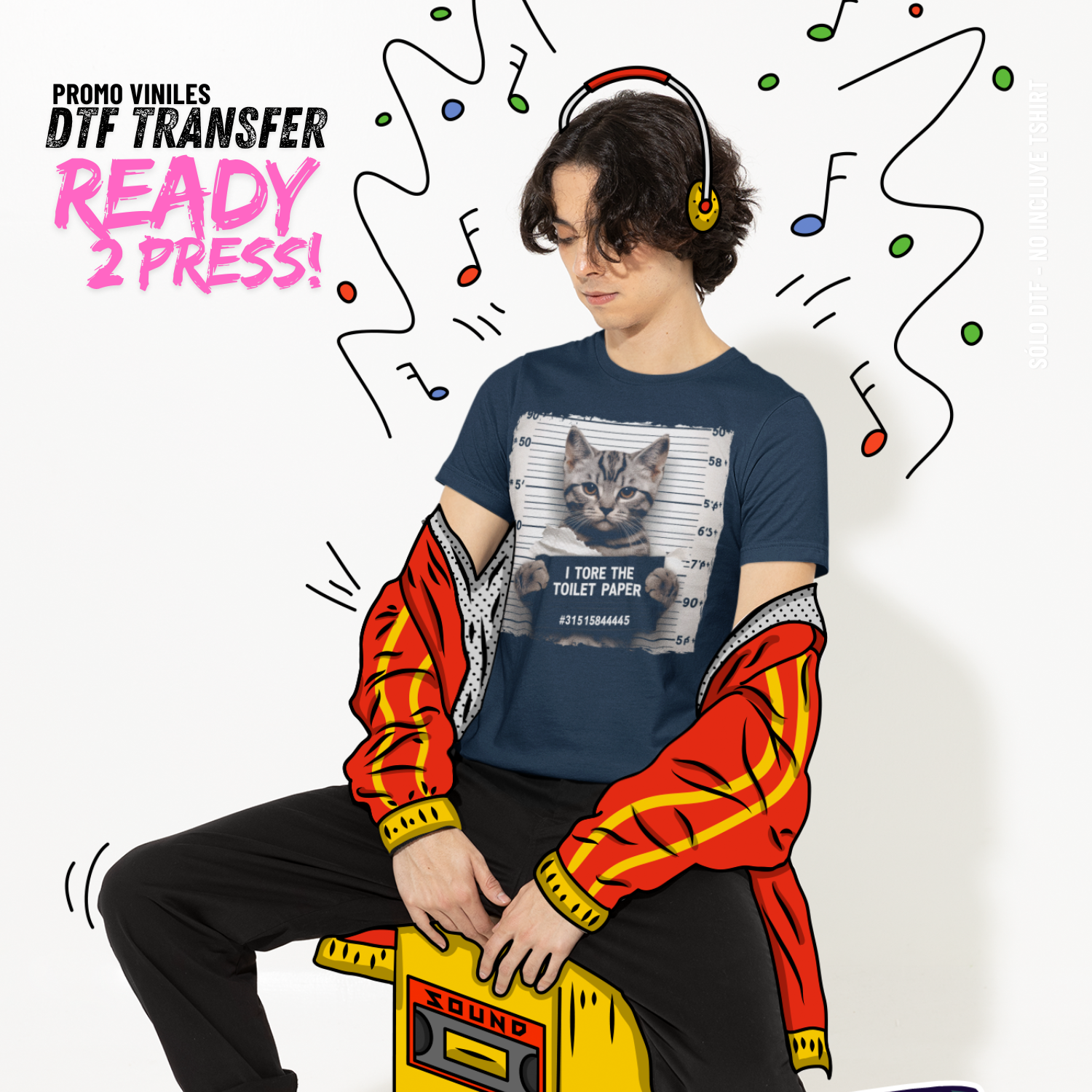 DTF Transfers | Cat in Prison