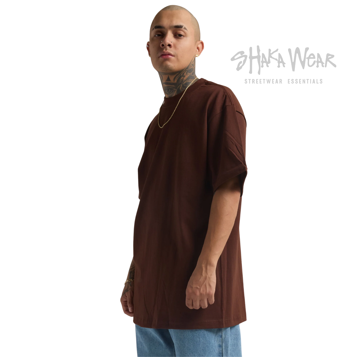 Shaka Wear Max Heavyweight Short Sleeve | Brown | 7.5 oz