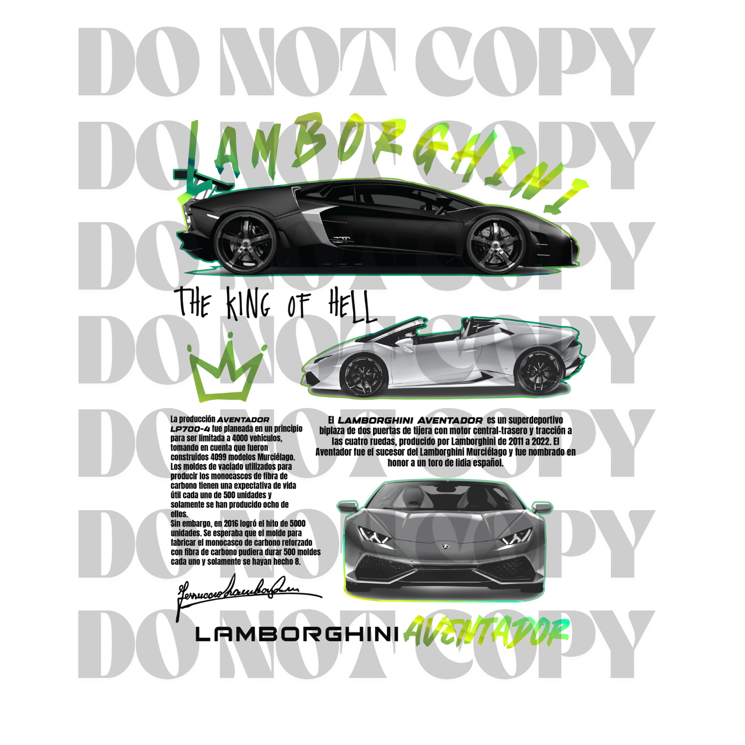 Hybrid DTF | Lambo | Holographic Rainforest Pearl
