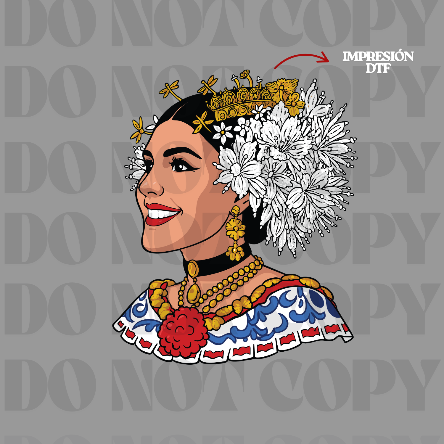 Hybrid DTF | Empollerada | Glitter Gold