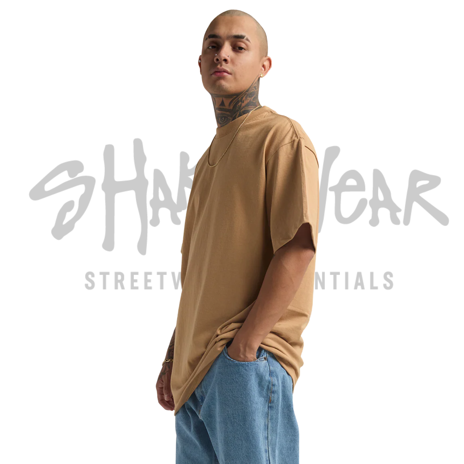 Shaka Wear Max Heavyweight Short Sleeve | Khaki | 7.5 oz