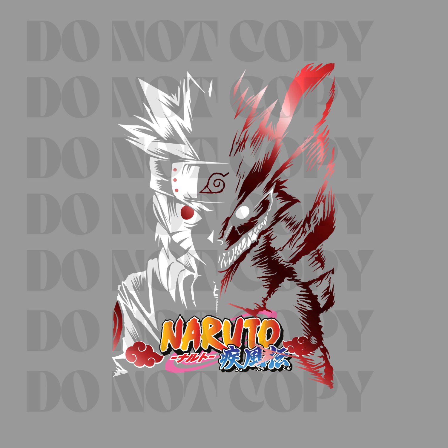 Hybrid DTF | Naruto Half | Metal Red