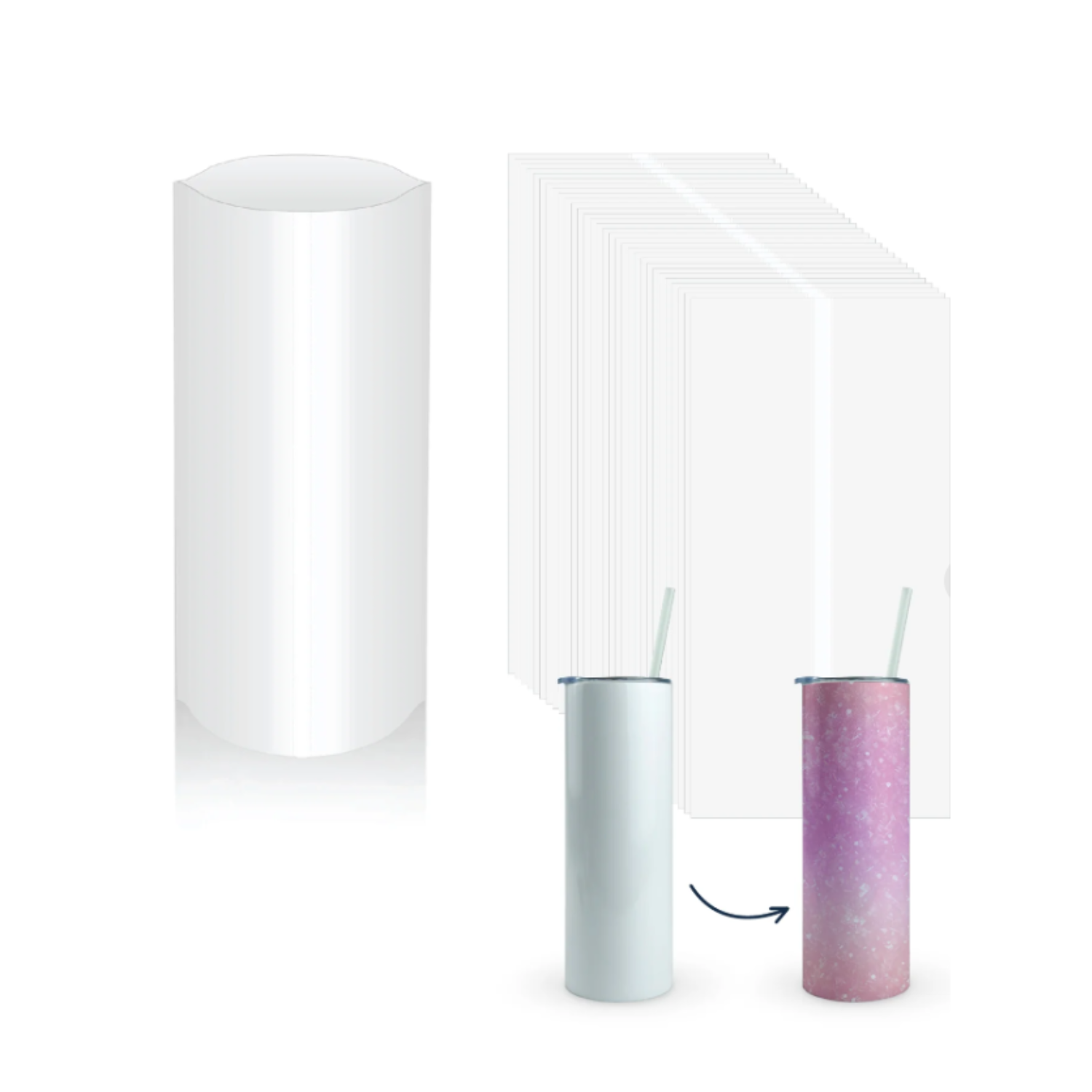 Envoltura Termoencogible para Sublimación | 10" X 5" - 20oz