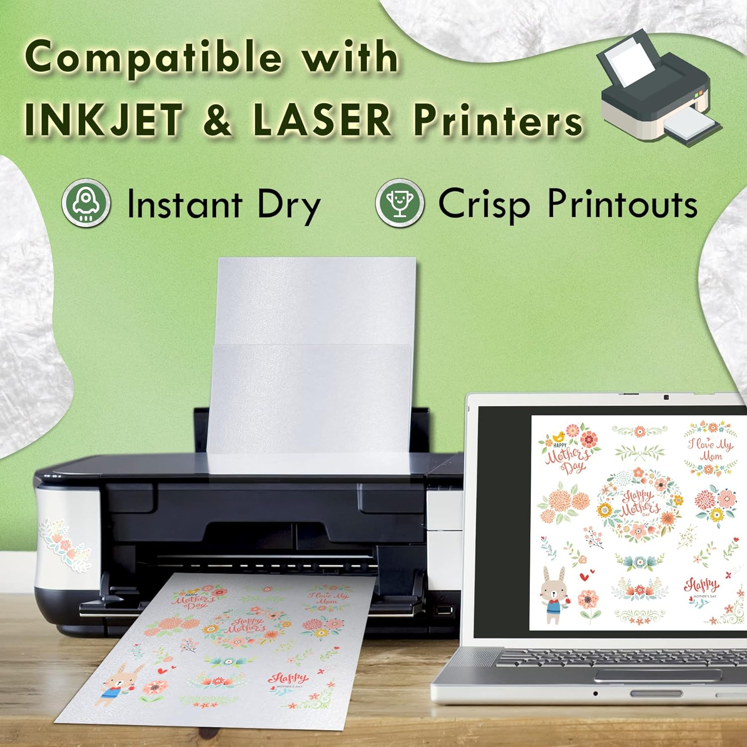 Koala | Vinil Adhesivo Imprimible | Inkjet & Láser | Glossy Perlado *LEER DESCRIPCIÓN*