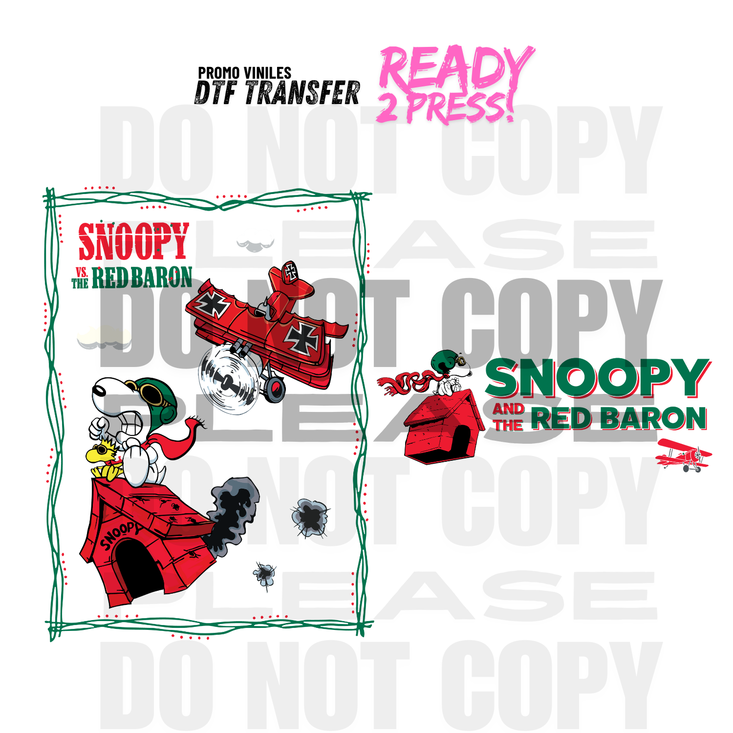 DTF Transfers | Snoop Airplane - Incluye 2 artes