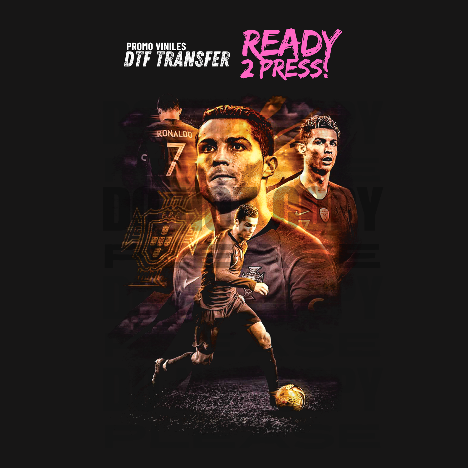 DTF Transfers | CR7 | Halftones | 11x15