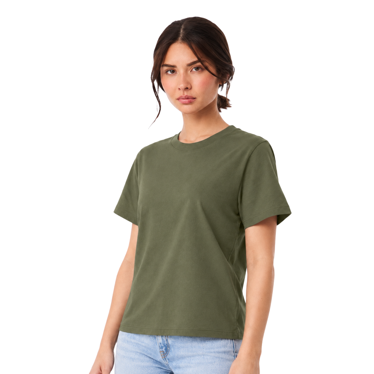 Bella Canvas 6110 Women Heavyweight Oversize Tee | Military Green | 6oz