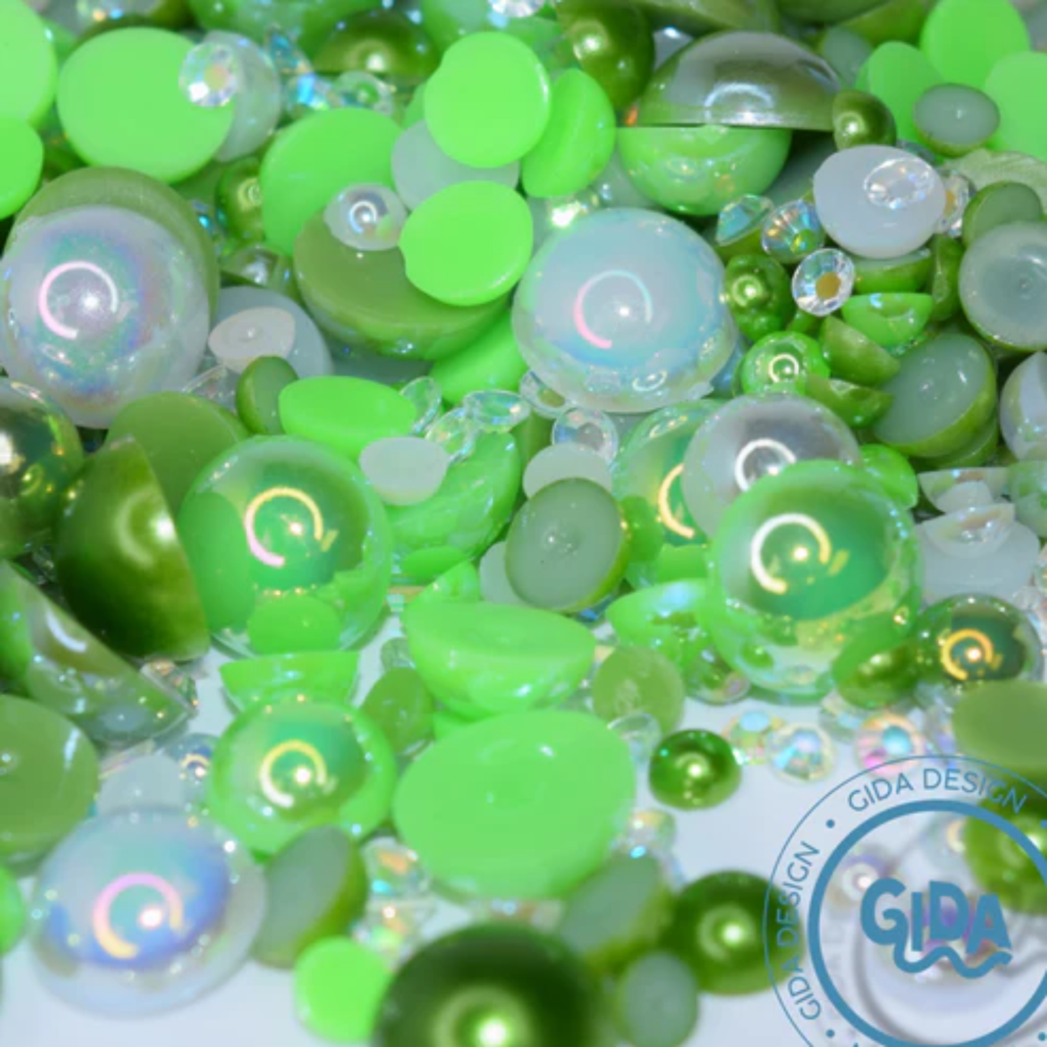 Flat Back Pearl Mix | Fresh Green | 1.2oz