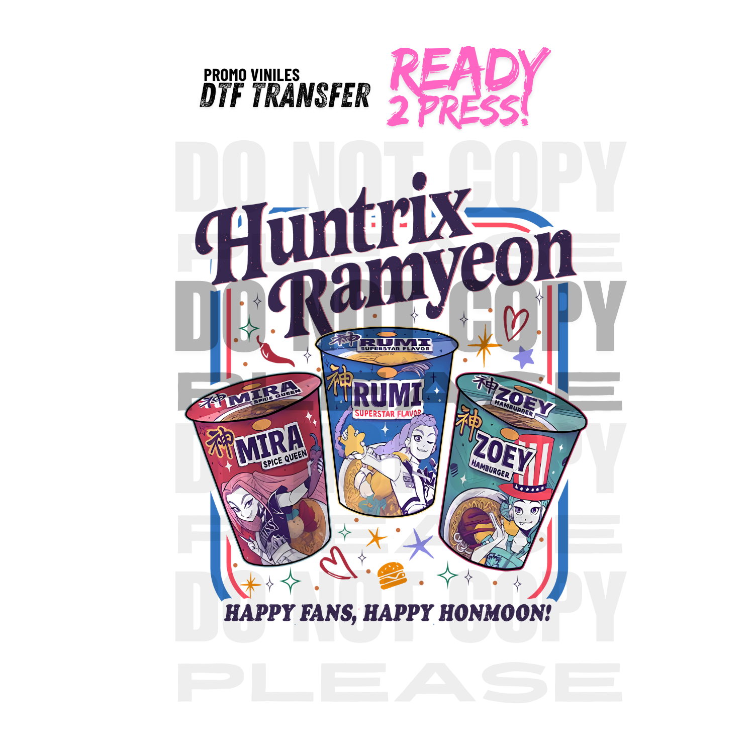 DTF Transfers | Huntrix Ramyeon