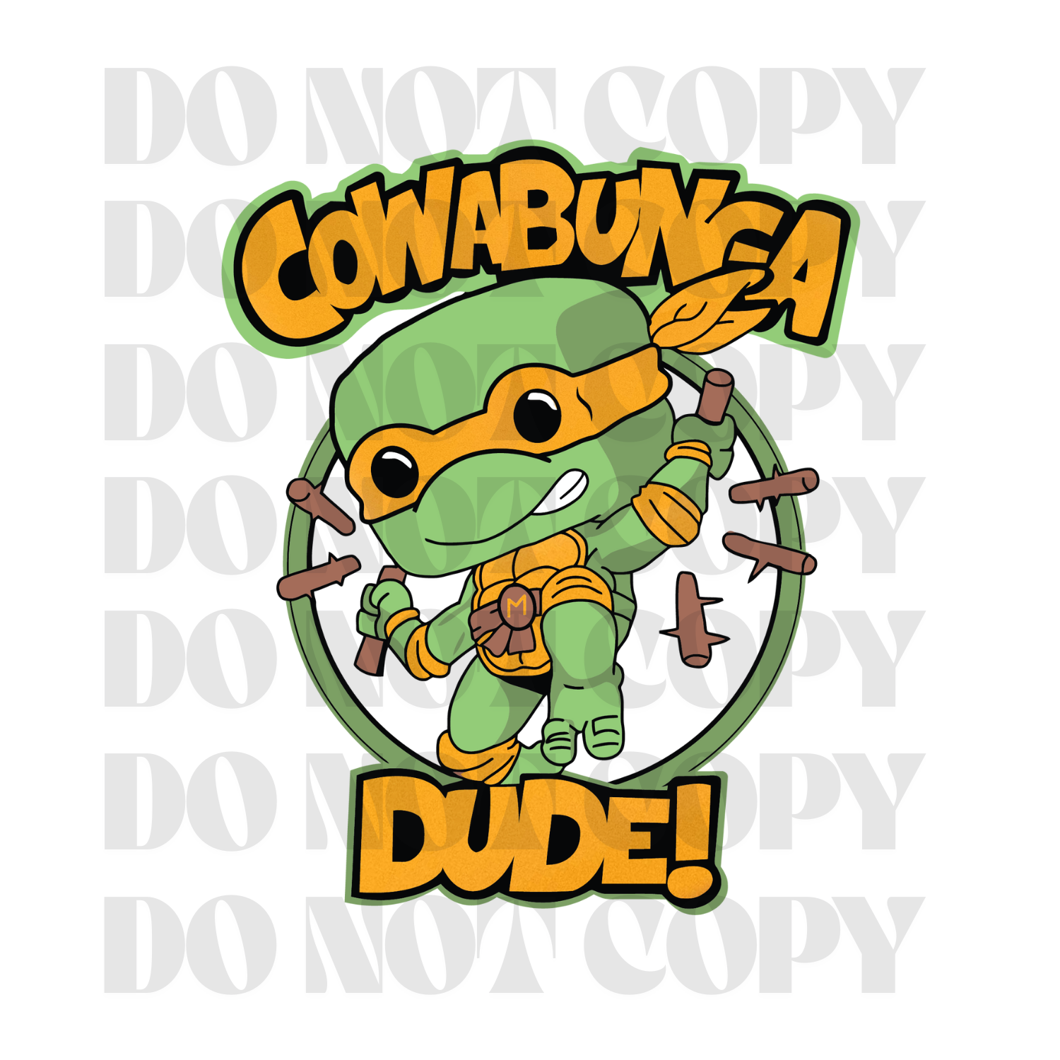 Hybrid DTF | Cowabunga | Stripflock Pro Yellow