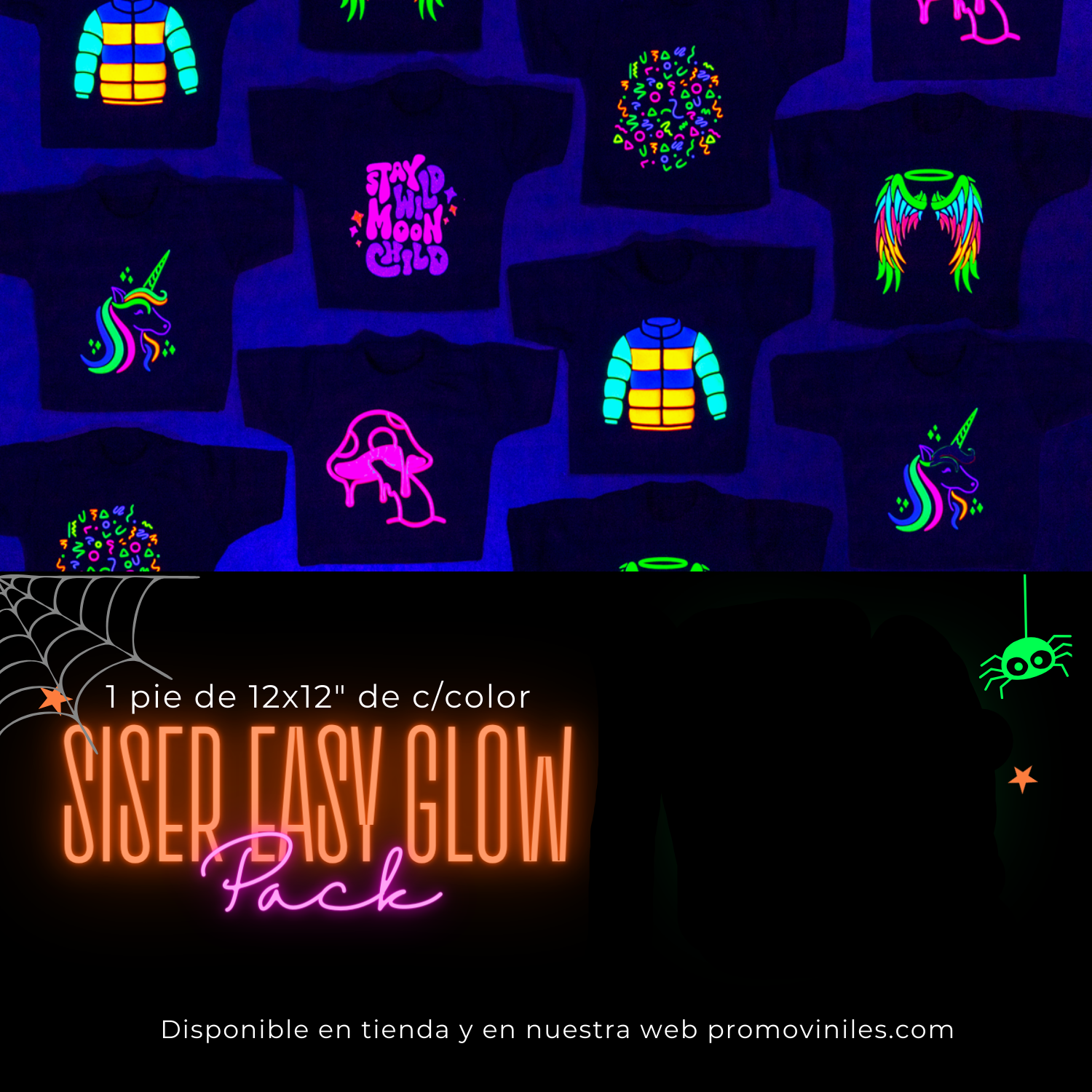 Siser Easy® Neon Glow PACK | Vinil Textil - 5 Colores | Ancho 12" (11.8)