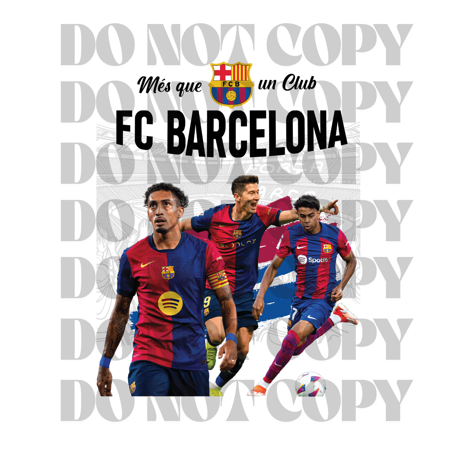 Hybrid DTF | FC Barcelona | Black CadFLEX - 3D