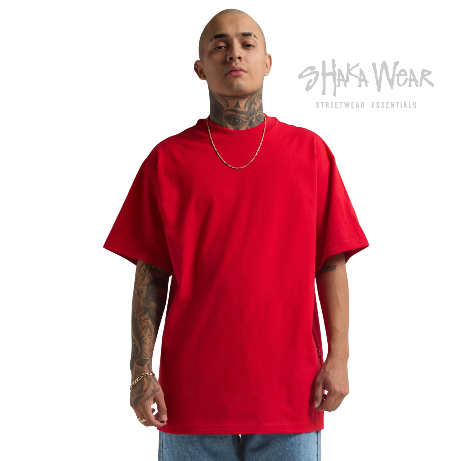Shaka Wear Max Heavyweight Short Sleeve | Red | 7.5 oz