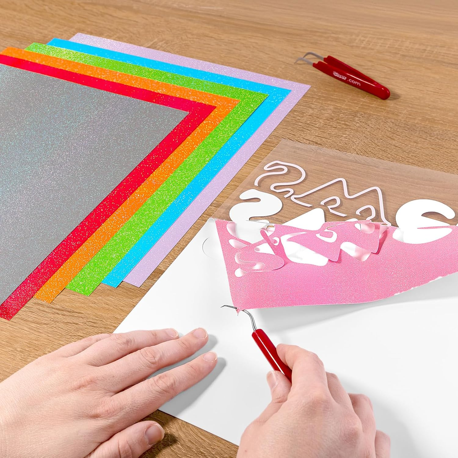 Siser EasyPuff Glitter Vinil Textil Térmico | Pink Salt | Ancho 12"