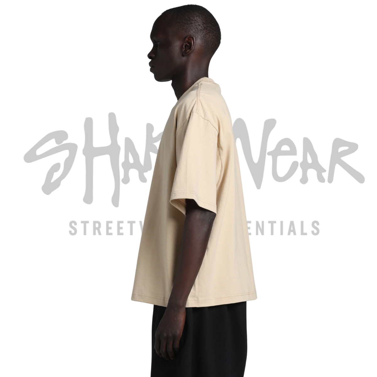 Shaka Wear - Shaka Wear Max Heavyweight Cropped Tee | Desert Beige | 7.5 oz - Promo Viniles Panamá