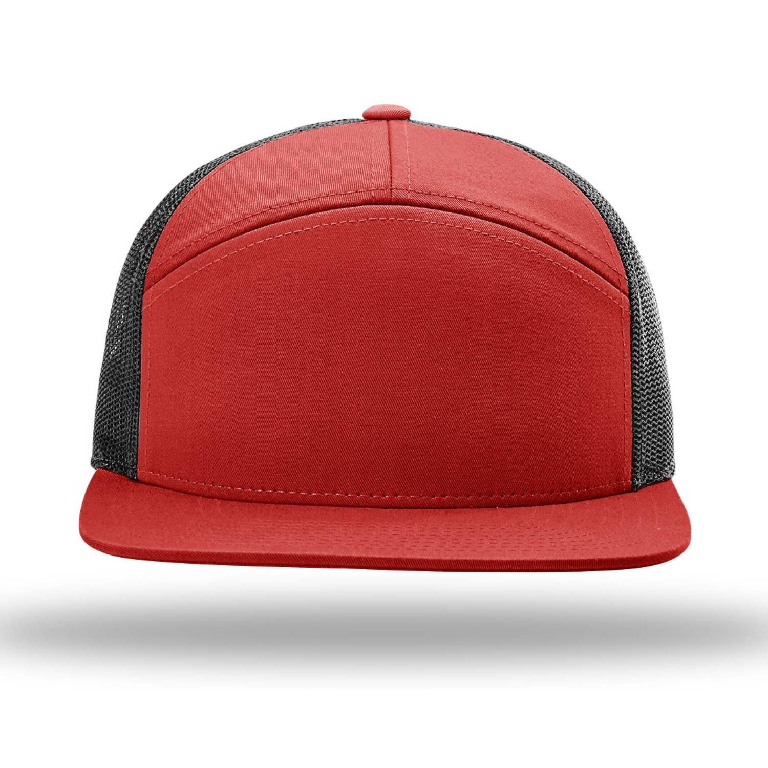 Richardson 168 | Seven Panel Trucker Cap | Red/ Black
