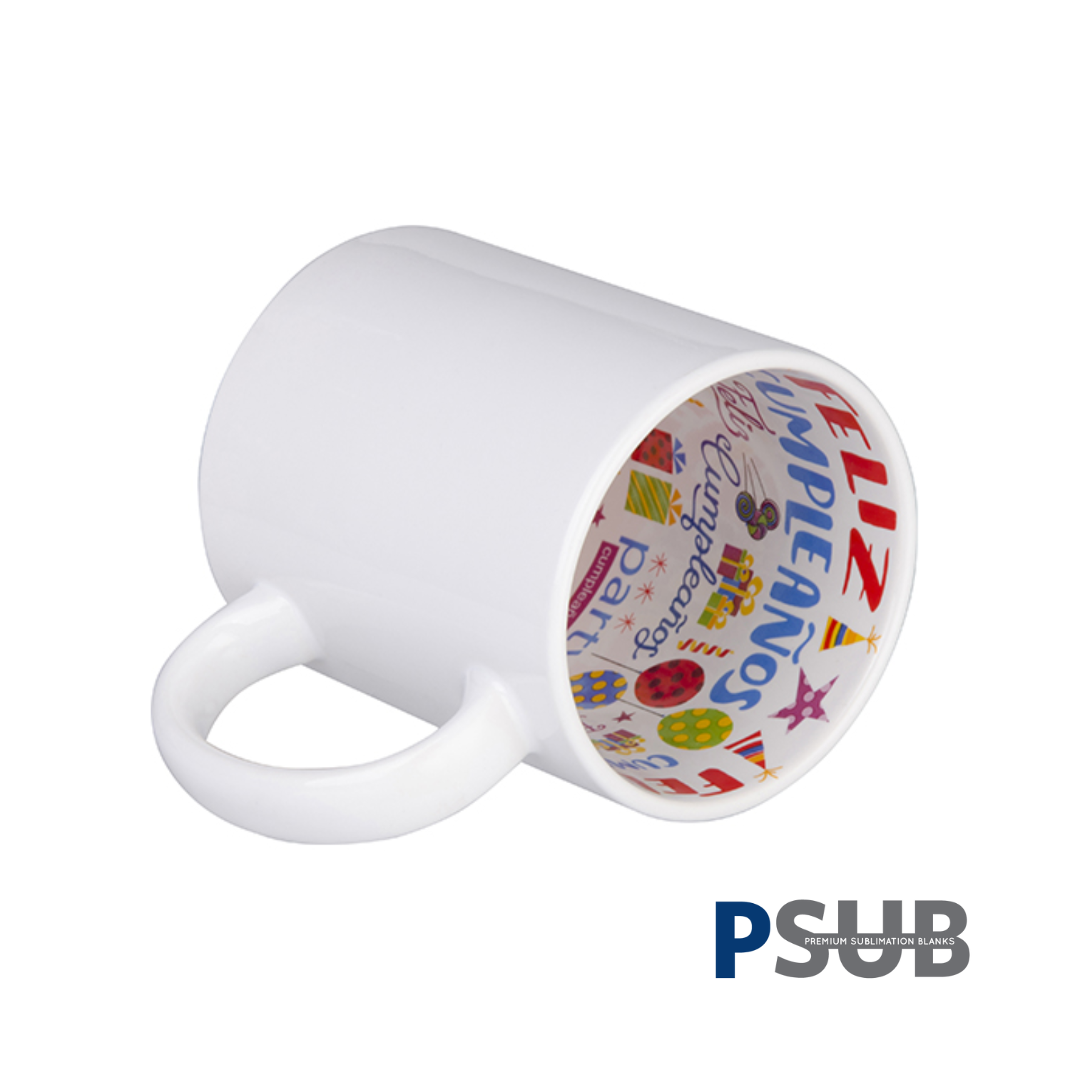 Taza Blanca de 11oz | Interior Feliz Cumpleaños