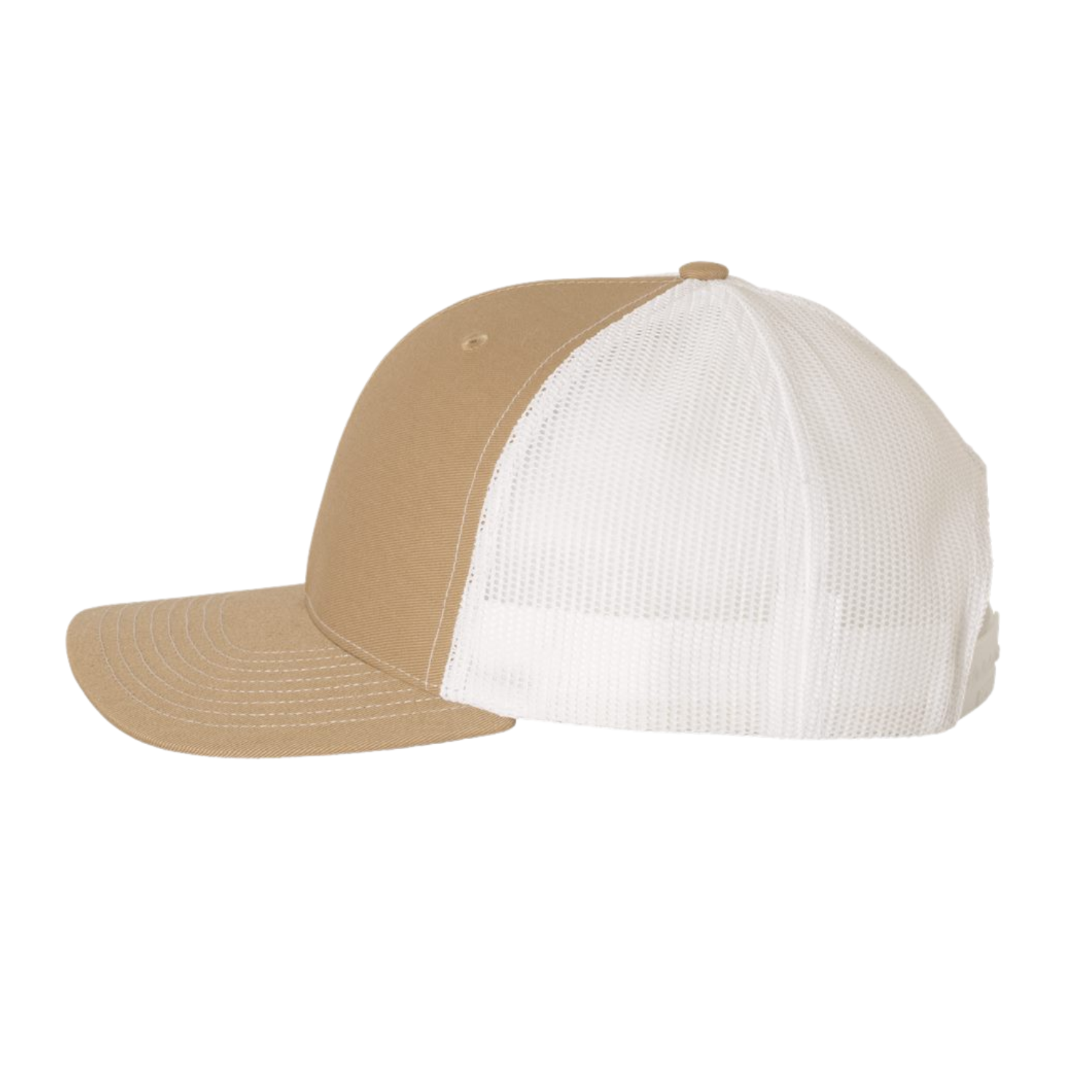 Richardson 112 | Adjustable Snapback Trucker Cap | Khaki/ White