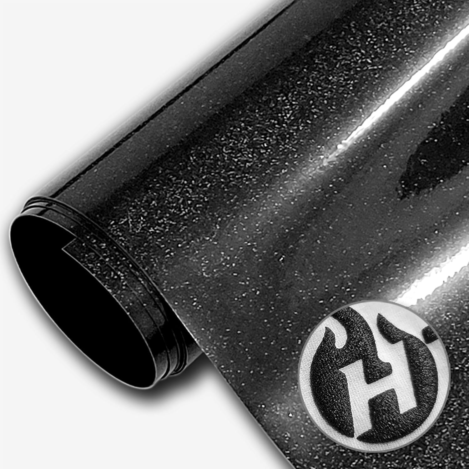 Dae Ha Glitter Puff Vinil Textil Térmico | Black | Ancho 20"