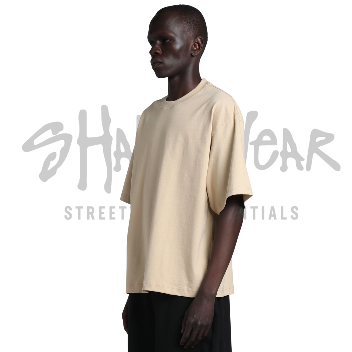 Shaka Wear - Shaka Wear Max Heavyweight Cropped Tee | Desert Beige | 7.5 oz - Promo Viniles Panamá