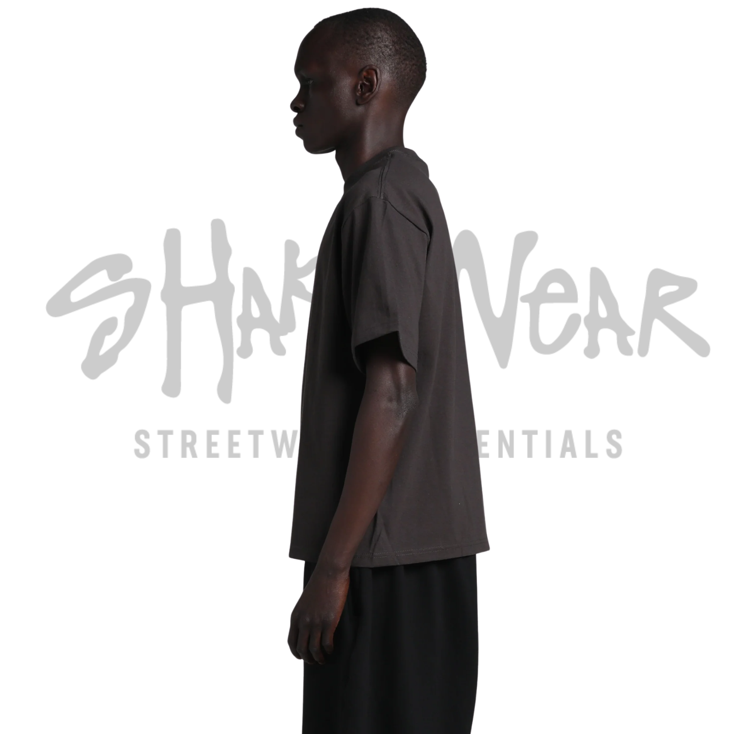 Shaka Wear - Shaka Wear Max Heavyweight Cropped Tee | Off Black | 7.5 oz - Promo Viniles Panamá